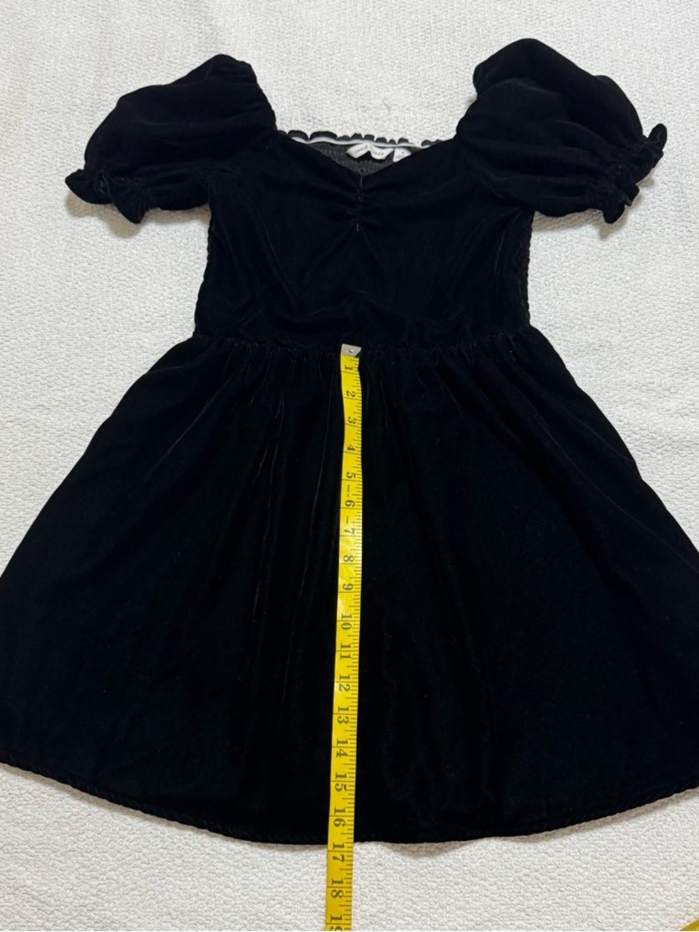 Janie And Jack Girls 12 Black Velvet Party Holiday Dress - Picture 8 of 12